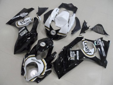 2007-2008 Black Lucky Strike GSXR 1000 Motorcycle Fairings