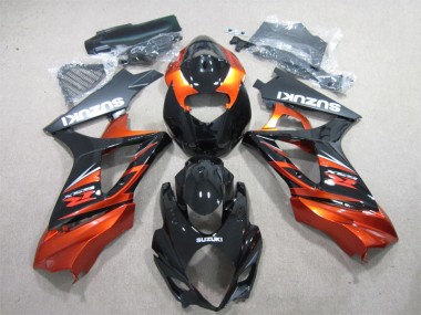 2007-2008 Black Orange GSXR 1000 Motorcycle Fairing