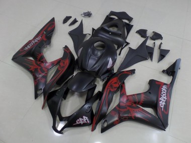 2007-2008 Black Red CBR600RR Motorcycle Fairing