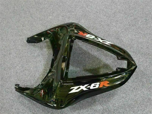 2007-2008 Black Red Flame ZX6R Motorcycle Fairings 2007-2008 Black Red Flame ZX6R Motorcycle Fairings