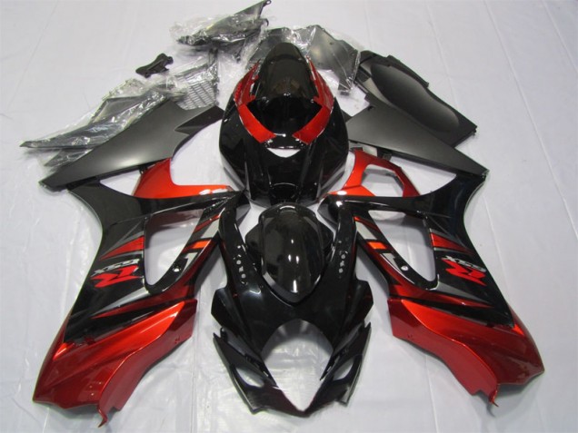 2007-2008 Black Red GSXR 1000 Motorcycle Fairings 2007-2008 Black Red GSXR 1000 Motorcycle Fairings