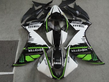 2007-2008 Black White Monster Pizzoli CBR600RR Motorcycle Fairings