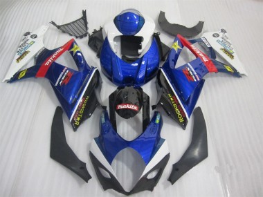 2007-2008 Blue Black Rockstar GSXR 1000 Motorcycle Fairings