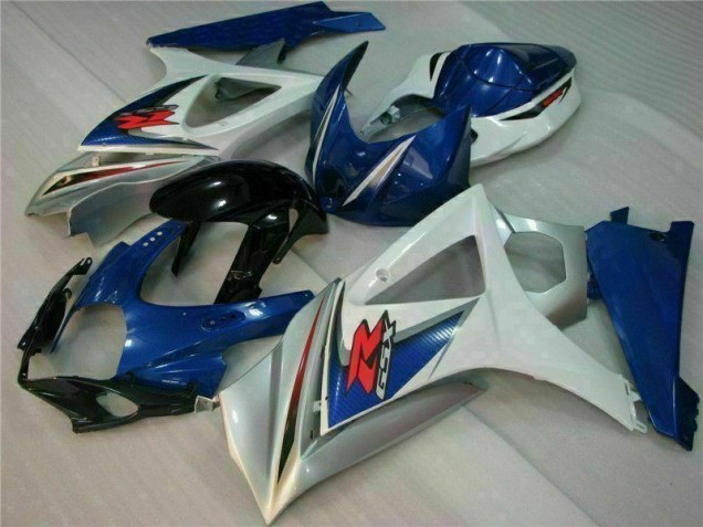 2007-2008 Blue White GSXR 1000 Full Motorcycle Fairing Kits 2007-2008 Blue White GSXR 1000 Full Motorcycle Fairing Kits