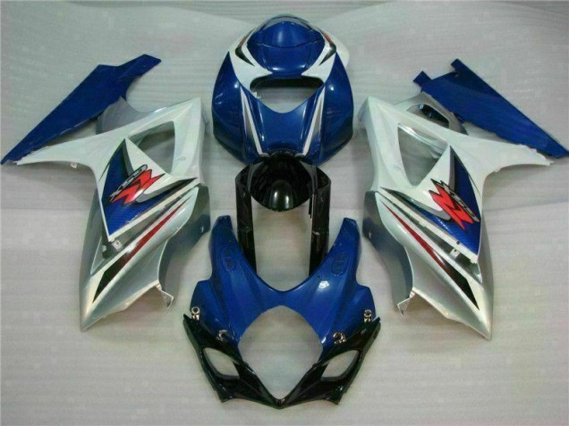 2007-2008 Blue White GSXR 1000 Full Motorcycle Fairing Kits 2007-2008 Blue White GSXR 1000 Full Motorcycle Fairing Kits