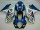 2007-2008 Blue White GSXR 1000 Full Motorcycle Fairing Kits 2007-2008 Blue White GSXR 1000 Full Motorcycle Fairing Kits