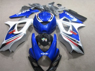 2007-2008 Blue White GSXR 1000 Motorcycle Fairings