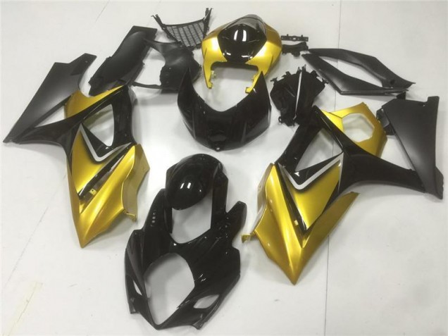 2007-2008 Gold Black GSXR 1000 Motorcycle Fairing 2007-2008 Gold Black GSXR 1000 Motorcycle Fairing
