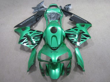 2007-2008 Green Black CBR600RR Motorcycle Fairings