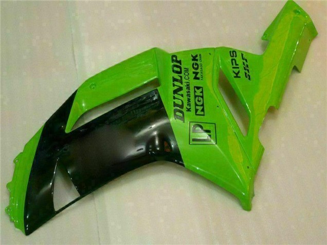 2007-2008 Green Black Dunlop ZX6R Motorcycle Fairings 2007-2008 Green Black Dunlop ZX6R Motorcycle Fairings