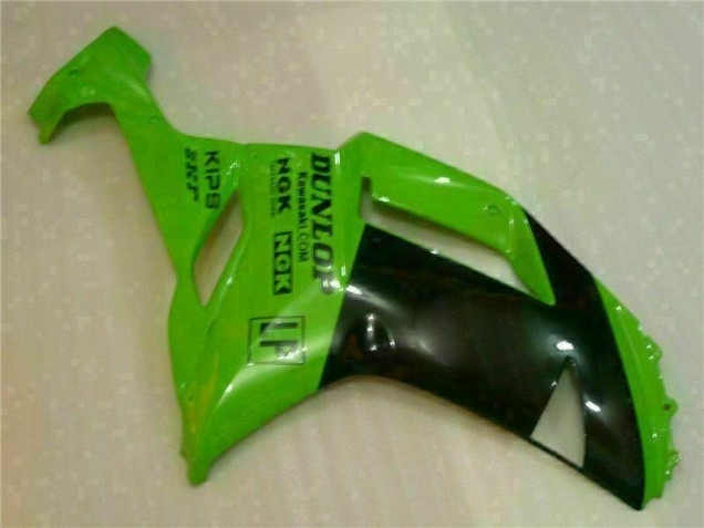2007-2008 Green Black Dunlop ZX6R Motorcycle Fairings 2007-2008 Green Black Dunlop ZX6R Motorcycle Fairings