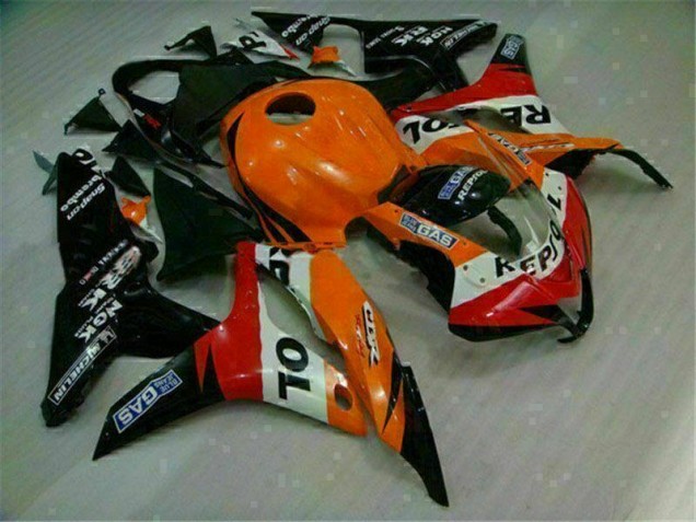 2007-2008 Orange Black Repsol CBR600RR Motorcycle Fairing 2007-2008 Orange Black Repsol CBR600RR Motorcycle Fairing