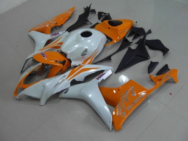 2007-2008 Pearl White Orange CBR600RR Motorcycle Fairings