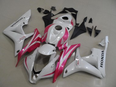 2007-2008 Pearl White with Pink CBR600RR Motorcycle Fairings