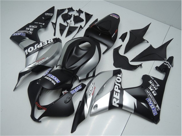 2007-2008 Silver Repsol Black CBR600RR Motorcycle Fairings