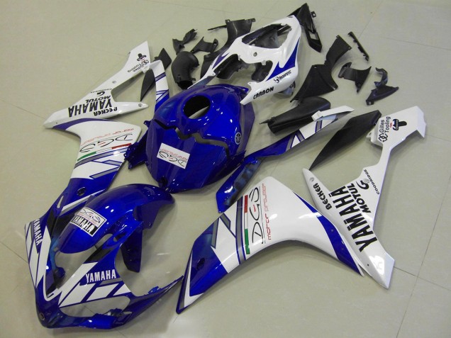 2007-2008 White Blue Tri Colour YZF R1 Motorcycle Fairings 2007-2008 White Blue Tri Colour YZF R1 Motorcycle Fairings