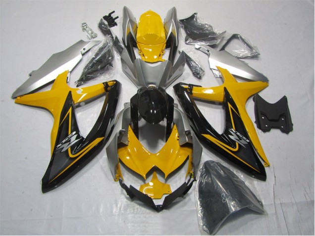 2007-2008 Yellow Black GSXR 1000 Motorcycle Fairings 2007-2008 Yellow Black GSXR 1000 Motorcycle Fairings