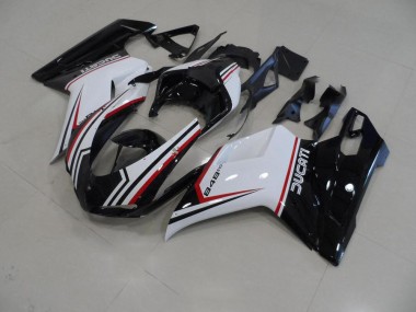 2007-2014 Black Tricolor Ducati 848 1098 1198 Motorcycle Fairings