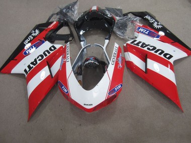 2007-2014 Red White Generali Tim Ducati 1098 Motorcycle Fairings