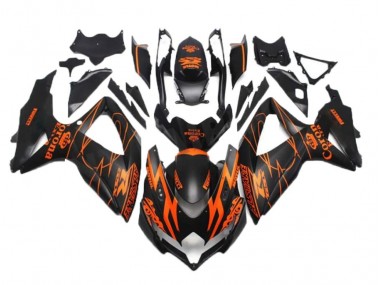 2008-2010 Black Orange GSXR 600/750 Motorcycle Fairings