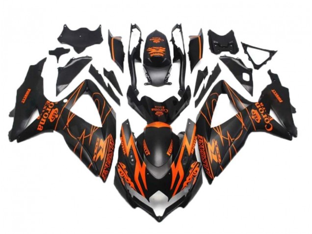 2008-2010 Black Orange GSXR 600/750 Motorcycle Fairings 2008-2010 Black Orange GSXR 600/750 Motorcycle Fairings