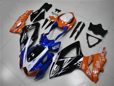 2008-2010 Blue Orange GSXR 600/750 Motorcycle Fairings