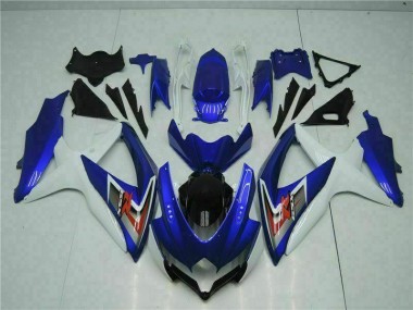 2008-2010 Blue White GSXR 600/750 Motorcycle Fairing Kits