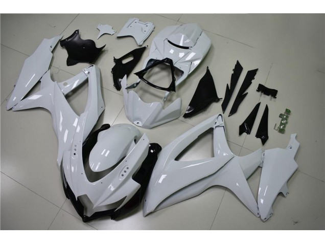2008-2010 Glossy White GSXR 600/750 Motorcycle Fairings 2008-2010 Glossy White GSXR 600/750 Motorcycle Fairings