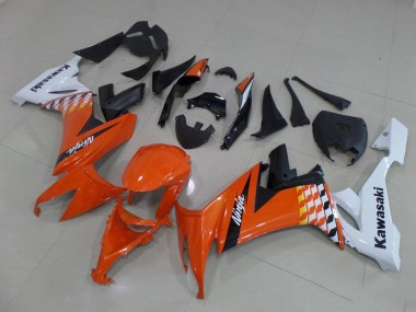 2008-2010 Orange and White ZX10R Motorcycle Fairings
