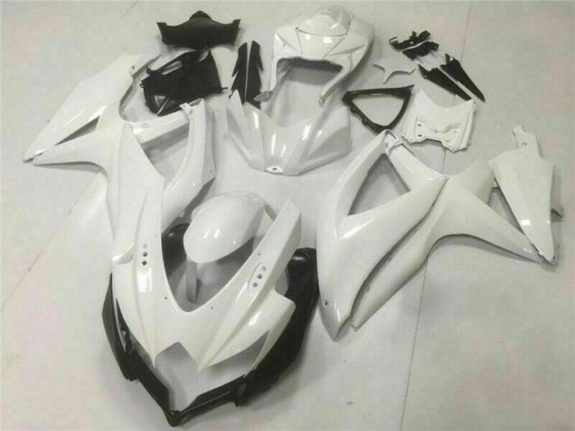 2008-2010 White GSXR 600/750 Motorcycle Bodywork 2008-2010 White GSXR 600/750 Motorcycle Bodywork