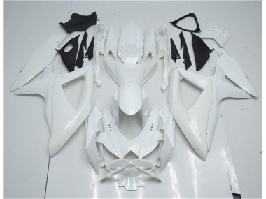 2008-2010 White GSXR 600/750 Motorcycle Fairings