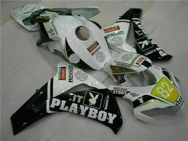 2008-2011 White Black Playboy CBR1000RR Motorcycle Fairings