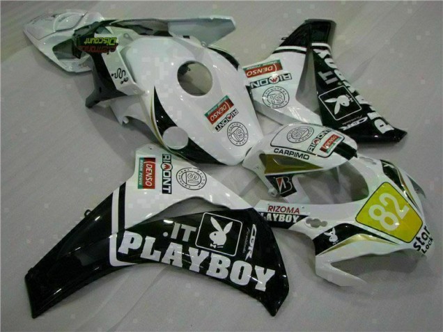 2008-2011 White Black Playboy CBR1000RR Motorcycle Fairings