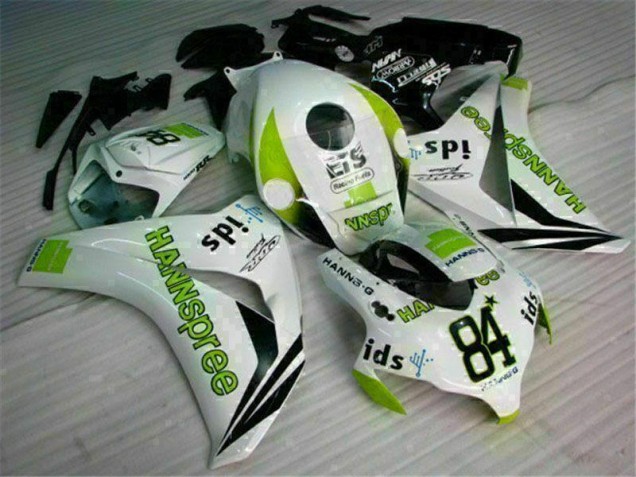 2008-2011 White Green Hannspree 84 CBR1000RR Motorcycle Fairings 2008-2011 White Green Hannspree 84 CBR1000RR Motorcycle Fairings