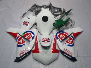 2008-2011 White Red PATA CBR1000RR Motorcycle Fairings