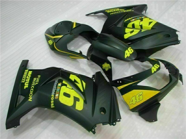 2008-2012 Black Yellow 46 EX250 Motorcycle Fairings 2008-2012 Black Yellow 46 EX250 Motorcycle Fairings