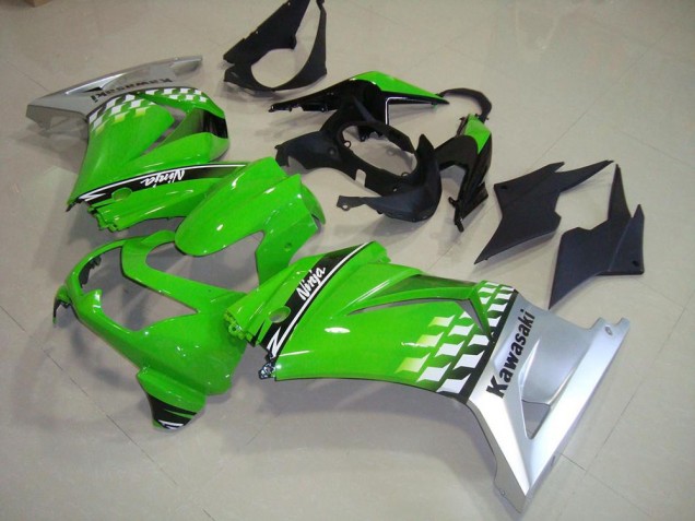 2008-2012 Green Silver ZX250R Motorcycle Fairings 2008-2012 Green Silver ZX250R Motorcycle Fairings