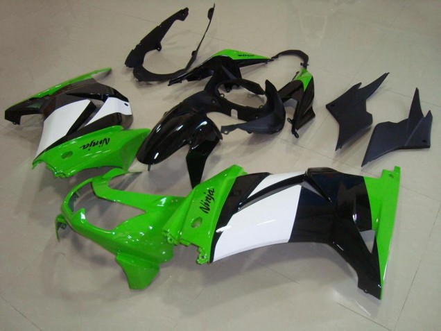2008-2012 Green White Black ZX250R Motorcycle Fairings 2008-2012 Green White Black ZX250R Motorcycle Fairings