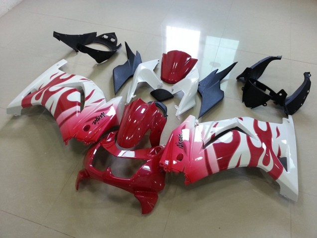 2008-2012 Pink Red Flame ZX250R Motorcycle Fairings 2008-2012 Pink Red Flame ZX250R Motorcycle Fairings