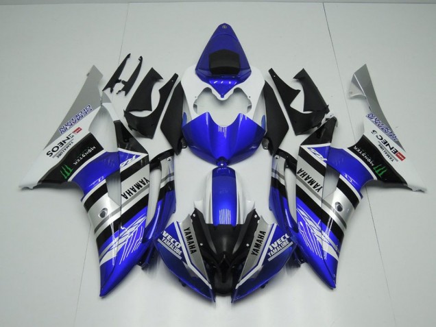2008-2016 Blue White ENEOS Monster YZF R6 Motorcycle Fairings 2008-2016 Blue White ENEOS Monster YZF R6 Motorcycle Fairings