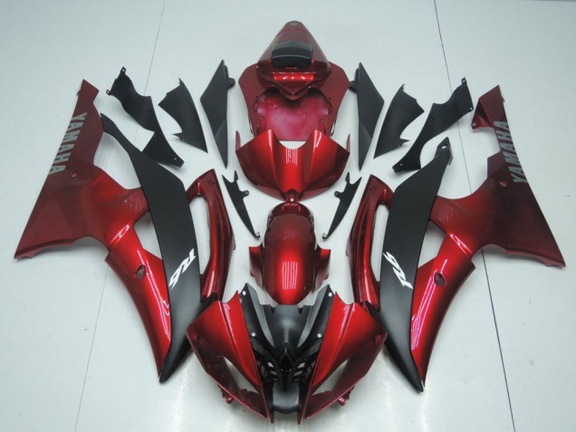 2008-2016 Candy Red and Black YZF R6 Motorcycle Fairings 2008-2016 Candy Red and Black YZF R6 Motorcycle Fairings