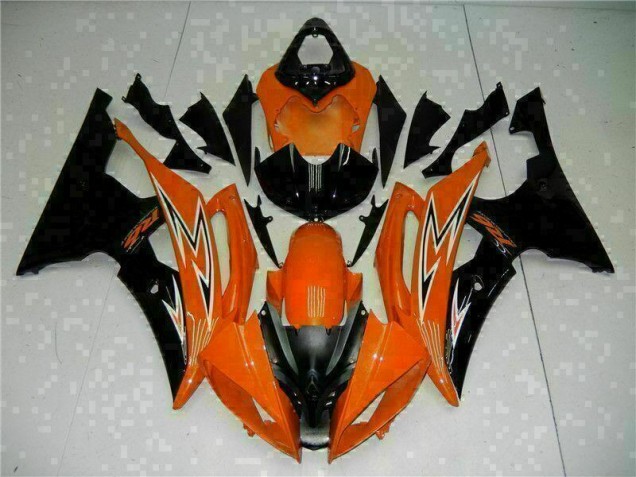 2008-2016 Orange Black YZF R6 Motorcycle Fairings 2008-2016 Orange Black YZF R6 Motorcycle Fairings