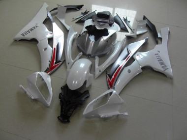 2008-2016 Pearl White Silver YZF R6 Motorcycle Fairings