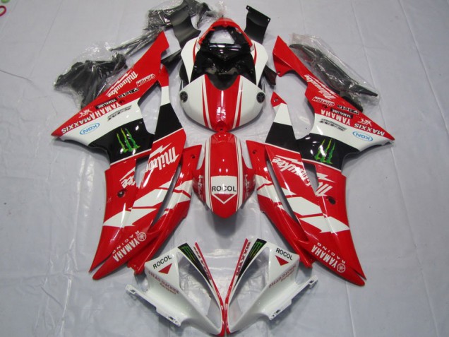 2008-2016 Red White Rocol YZF R6 Motorcycle Fairings 2008-2016 Red White Rocol YZF R6 Motorcycle Fairings