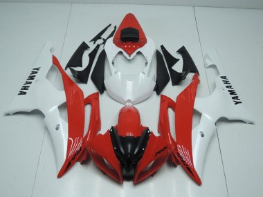 2008-2016 Red and Pearl White YZF R6 Motorcycle Fairings