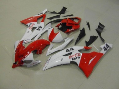 2008-2016 White Red Coca Cola Zero 44 YZF R6 Motorcycle Fairings
