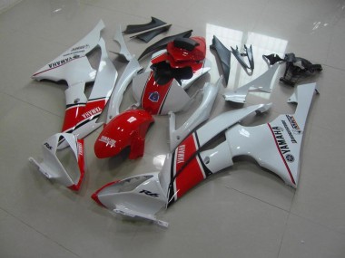 2008-2016 White Red OEM Style YZF R6 Motorcycle Fairings