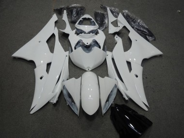 2008-2016 White YZF R6 Motorcycle Fairing Kits & Plastic