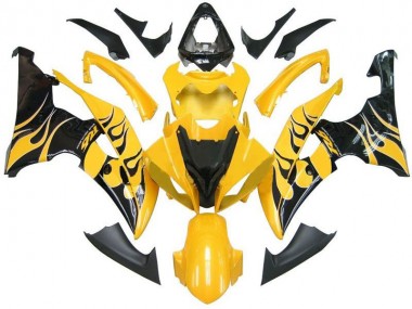 2008-2016 Yellow Black Flame R6 YZF R6 Motorcycle Fairings