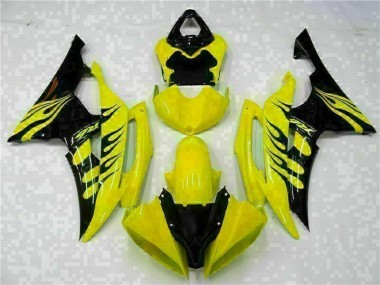2008-2016 Yellow Black YZF R6 Motorcycle Fairing